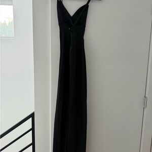 Black Sweetheart Spaghetti Strap Maxi Gown